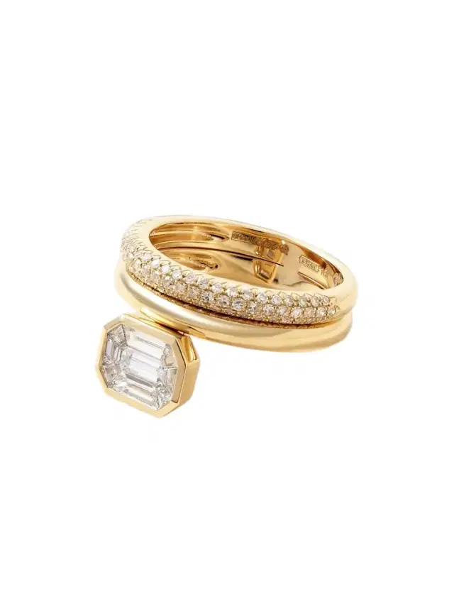 SHAY Floating Bezel 18-karat Gold Diamond Ring