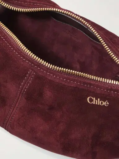 Chloé Bracelet Embellished Leather-trimmed Suede Shoulder Bag | Thumbnail 5 Chloé Bracelet Embellished Leather-trimmed Suede Shoulder Bag | Thumbnail 5