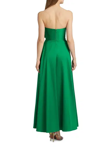 Badgley Mischka Women's Bow-Detailed Mikado Cocktail Dress - Emerald | Thumbnail 5