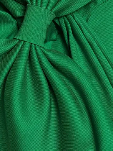 Badgley Mischka Women's Bow-Detailed Mikado Cocktail Dress - Emerald | Thumbnail 7