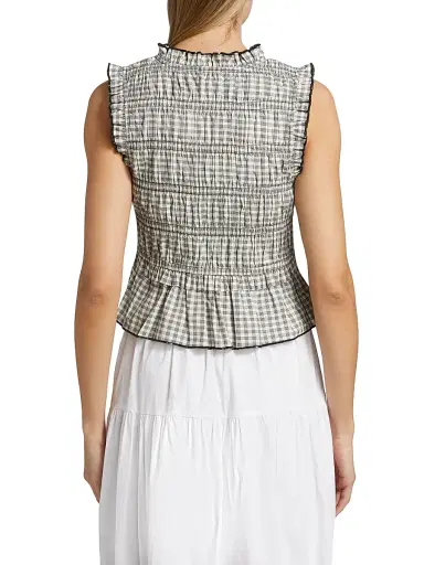 RAILS Women's Martine Gingham Cotton-Blend Blouse | Thumbnail 5