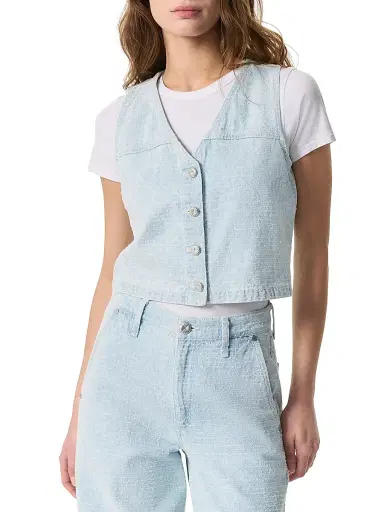 rag & bone Women's Juliana Tweed Button-Front Vest | Thumbnail 3