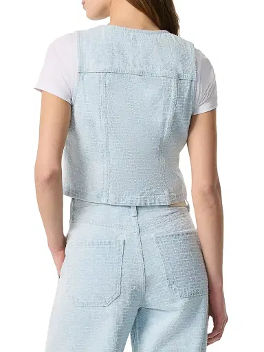 rag & bone Women's Juliana Tweed Button-Front Vest | Thumbnail 4
