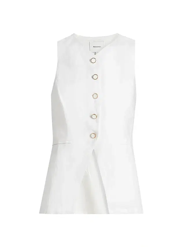 Women's Aspen Linen Top - White
