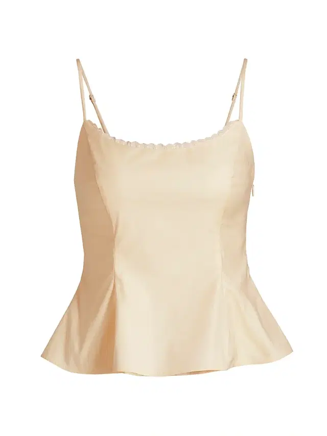 Reformation Women's Genevieve Satin Top - Sugar