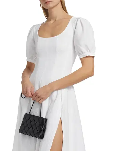 Reformation Women's Coucou Pleated Linen Midi-Dress | Thumbnail 6