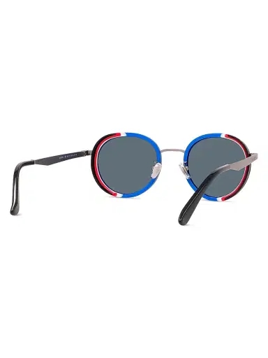 Vuarnet Men's Lifestyle Edge 01 49MM Round Sunglasses - Shiny Black Smoke | Thumbnail 6