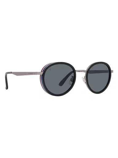 Vuarnet Men's Lifestyle Edge 01 49MM Round Sunglasses - Shiny Black Smoke | Thumbnail 8