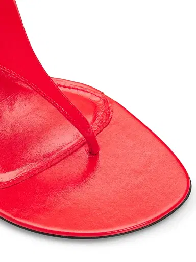 Proenza Schouler Women's Tee 60MM Leather T-Strap Sandals - Coral - Size 10 | Thumbnail 6
