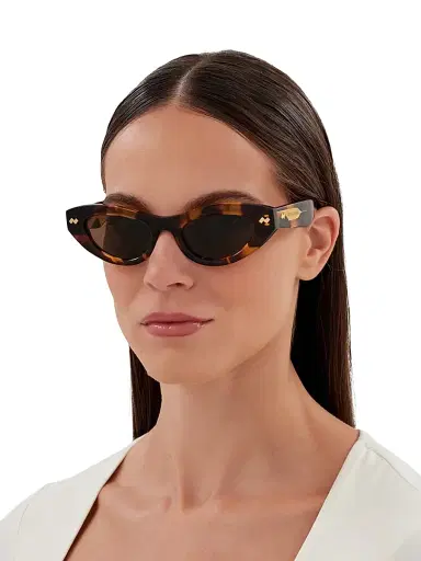 Bottega Veneta Women's Bold Ribbon Stud 50MM Cat-Eye Sunglasses - Havana | Thumbnail 2 Bottega Veneta Women's Bold Ribbon Stud 50MM Cat-Eye Sunglasses - Havana | Thumbnail 2
