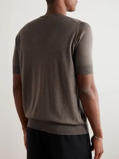 Thom Sweeney Cashmere and Silk-Blend T-Shirt - Men | Thumbnail 3 Thom Sweeney Cashmere and Silk-Blend T-Shirt - Men | Thumbnail 3