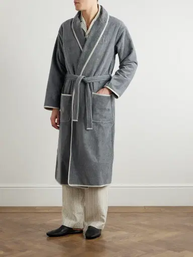Brunello Cucinelli Cotton-Chenille Bathrobe - Men | Thumbnail 2