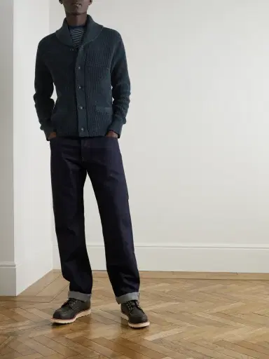 RRL Shawl-Collar Ribbed Cotton Cardigan - Men | Thumbnail 2