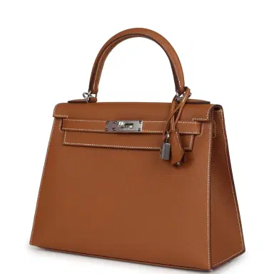 HERMÈS Hermes Kelly Sellier 28 Gold Epsom Palladium Hardware | Thumbnail 5 HERMÈS Hermes Kelly Sellier 28 Gold Epsom Palladium Hardware | Thumbnail 5
