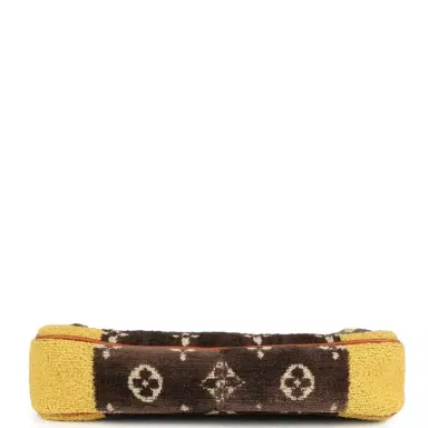 Louis Vuitton Vintage Louis Vuitton Trompe L'Oeil Pochette Brown and Yellow Velvet Brass Hardware | Thumbnail 7 Louis Vuitton Vintage Louis Vuitton Trompe L'Oeil Pochette Brown and Yellow Velvet Brass Hardware | Thumbnail 7