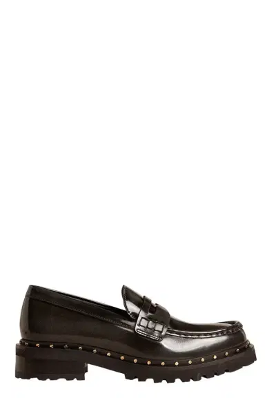 Golden Goose Chunky Loafers In Studded Black Leather | Thumbnail 1