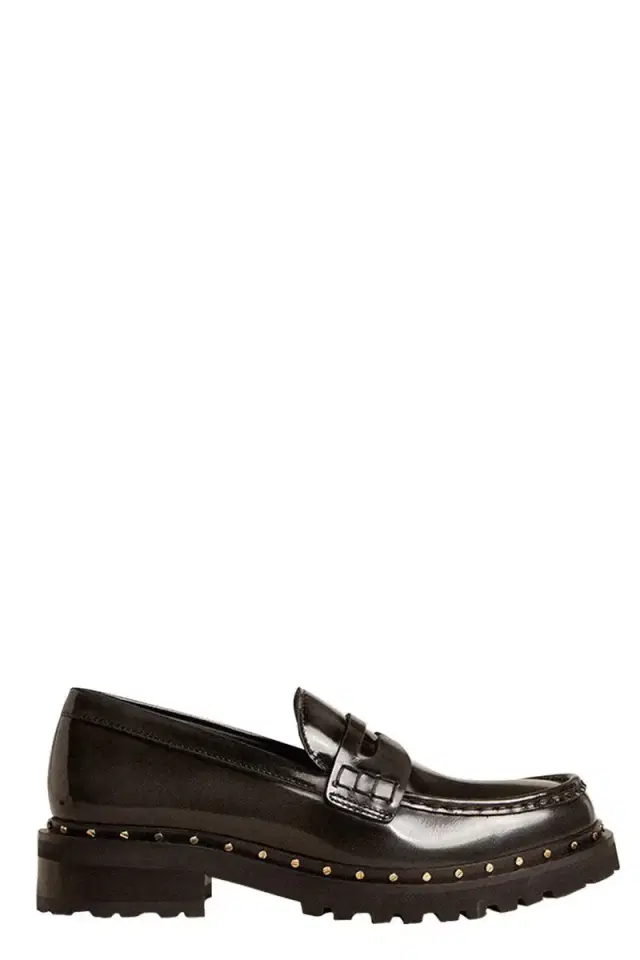 Chunky Loafers In Studded Black Leather