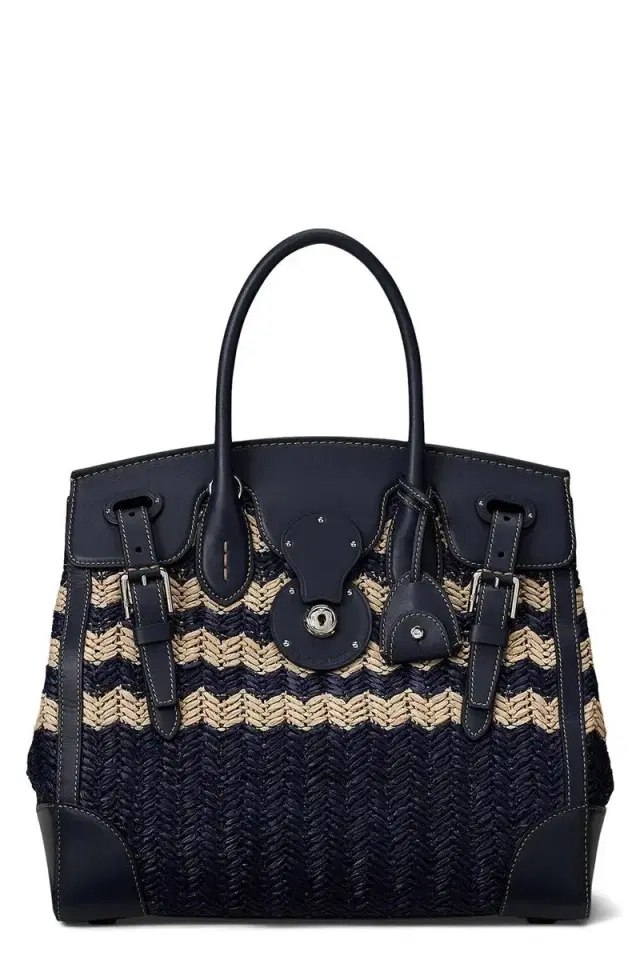 Ralph Lauren Soft Ricky 33 Raffia Bag
