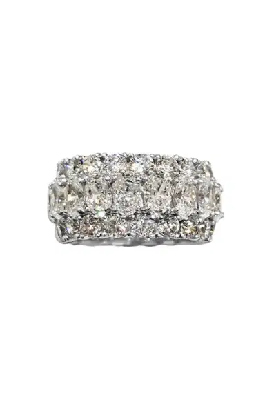 FANTASIA by DESERIO Three Row Oval Round Eternity Band | Thumbnail 1 FANTASIA by DESERIO Three Row Oval Round Eternity Band | Thumbnail 1