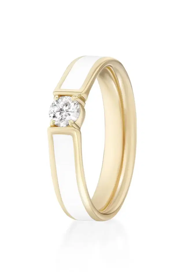 White Diamond Honey Ring