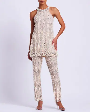 PatBo Pearl-Beaded Straight Leg Pant (EXCLUSIVE) | Thumbnail 2 PatBo Pearl-Beaded Straight Leg Pant (EXCLUSIVE) | Thumbnail 2