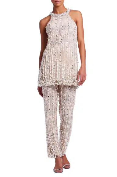 PatBo Pearl-Beaded Straight Leg Pant (EXCLUSIVE) | Thumbnail 1 PatBo Pearl-Beaded Straight Leg Pant (EXCLUSIVE) | Thumbnail 1