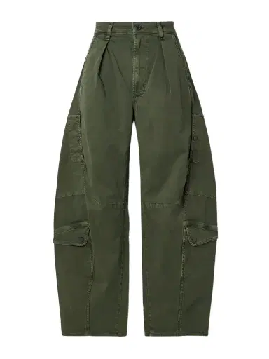 Citizens of Humanity Flight Pleated Organic Cotton-blend Twill Barrel-leg Pants | Thumbnail 1 Citizens of Humanity Flight Pleated Organic Cotton-blend Twill Barrel-leg Pants | Thumbnail 1