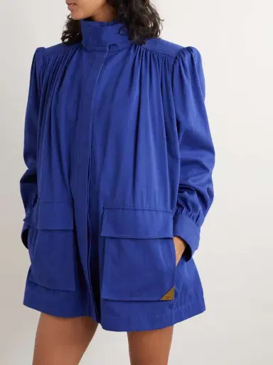 Chloé Gathered Cotton-canvas Jacket | Thumbnail 3 Chloé Gathered Cotton-canvas Jacket | Thumbnail 3