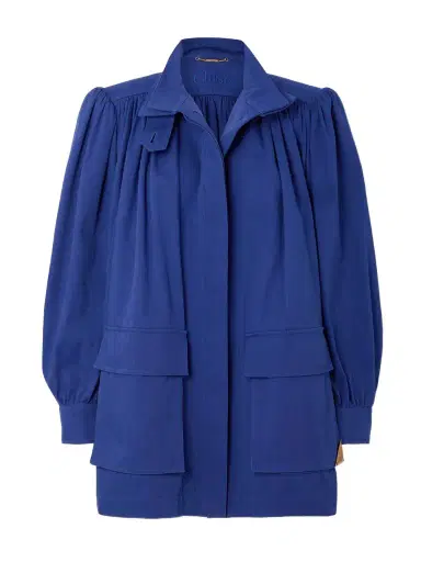 Chloé Gathered Cotton-canvas Jacket | Thumbnail 1 Chloé Gathered Cotton-canvas Jacket | Thumbnail 1