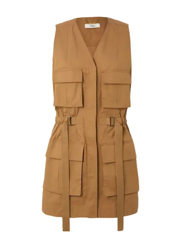 Buckled Cotton-twill Vest
