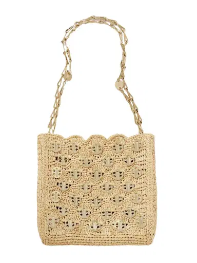 Rabanne 1969 Wave Raffia And Chainmail Shoulder Bag | Thumbnail 1 Rabanne 1969 Wave Raffia And Chainmail Shoulder Bag | Thumbnail 1