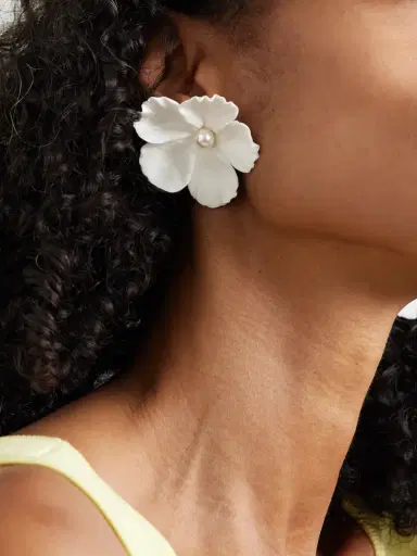 Jennifer Behr Verone Clay And Faux Pearl Earrings | Thumbnail 2 Jennifer Behr Verone Clay And Faux Pearl Earrings | Thumbnail 2