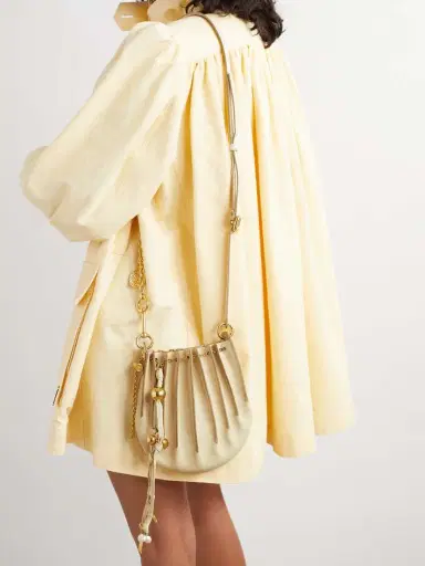 Chloé Sea Treasures Embellished Pleated Leather Shoulder Bag | Thumbnail 2