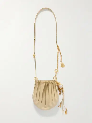 Chloé Sea Treasures Embellished Pleated Leather Shoulder Bag | Thumbnail 3