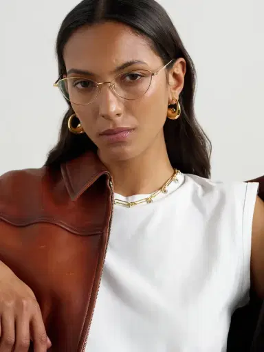 Oliver Peoples + Khaite 1998rx Cat-eye Gold-tone Optical Glasses | Thumbnail 2