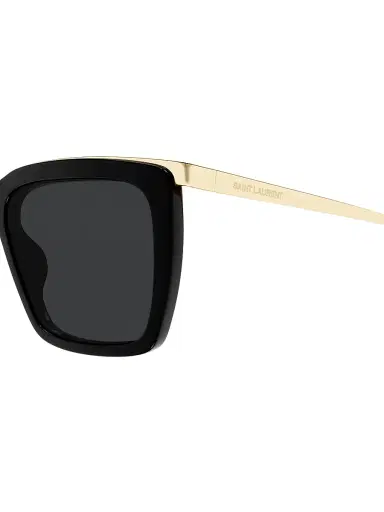 Saint Laurent Men's Combi Metal Top Bar 56MM Square Sunglasses - Black Gold Black | Thumbnail 4 Saint Laurent Men's Combi Metal Top Bar 56MM Square Sunglasses - Black Gold Black | Thumbnail 4