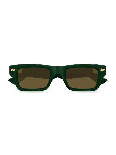 Bottega Veneta Men's Bold Ribbon Stud 50MM Square Sunglasses - Green Light Brown | Thumbnail 2 Bottega Veneta Men's Bold Ribbon Stud 50MM Square Sunglasses - Green Light Brown | Thumbnail 2