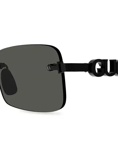 Gucci Men's Block 52MM Rimless Rectangular Sunglasses - Black | Thumbnail 4 Gucci Men's Block 52MM Rimless Rectangular Sunglasses - Black | Thumbnail 4