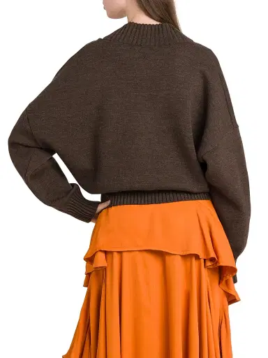 Bottega Veneta Women's Oversized Double-Knit Sweater | Thumbnail 5 Bottega Veneta Women's Oversized Double-Knit Sweater | Thumbnail 5