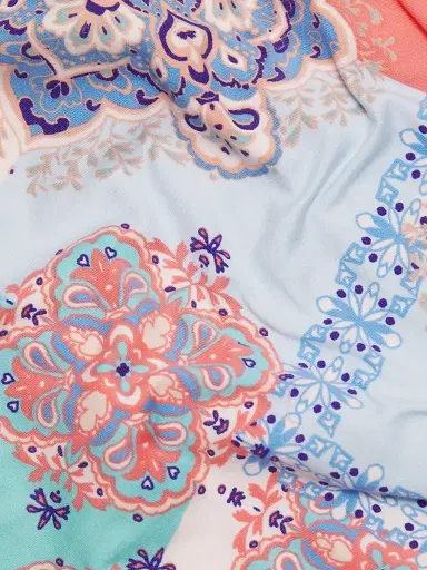 In Bloom Women's Talia Lace-Trimmed Paisley Patchwork Pajamas - Peach | Thumbnail 7 In Bloom Women's Talia Lace-Trimmed Paisley Patchwork Pajamas - Peach | Thumbnail 7