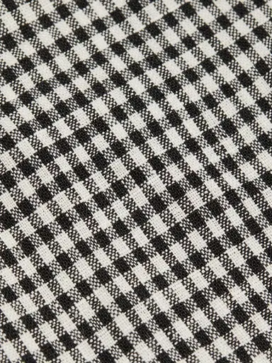 Reformation Women's Joni Gingham Linen Crop Pants - Remy Check - Size 12 | Thumbnail 7