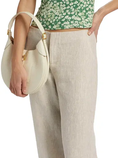 Reformation Women's Vida Low-Rise Wide-Leg Linen Pants - Oatmeal - Size 12 | Thumbnail 6 Reformation Women's Vida Low-Rise Wide-Leg Linen Pants - Oatmeal - Size 12 | Thumbnail 6
