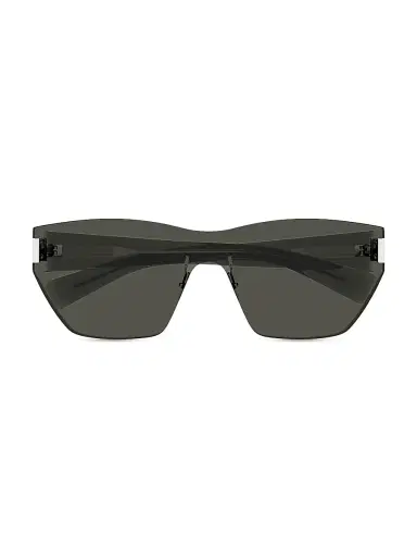 Saint Laurent Women's 99MM Mask Sunglasses - Grey | Thumbnail 2