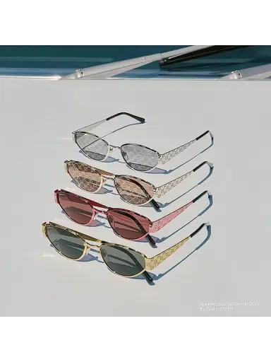 Gucci Women's Guccissima Metal 55MM Geometric Sunglasses | Thumbnail 5 Gucci Women's Guccissima Metal 55MM Geometric Sunglasses | Thumbnail 5