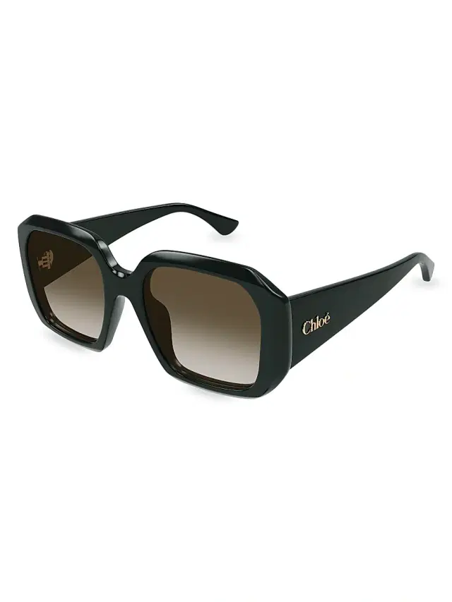 Chloé Women's Izia 54MM Square Sunglasses - Green Brown
