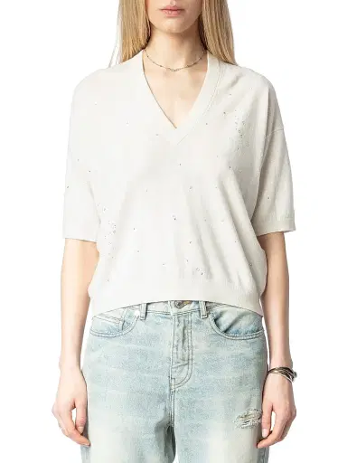 Zadig & Voltaire Women's Wully Lico Rhinestone-Embellished Sweater | Thumbnail 2 Zadig & Voltaire Women's Wully Lico Rhinestone-Embellished Sweater | Thumbnail 2