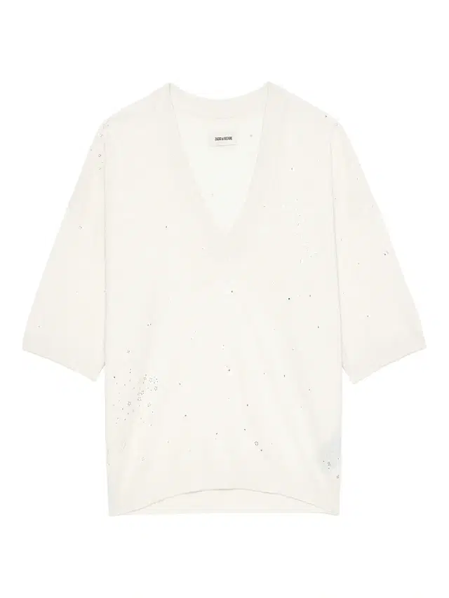 Zadig & Voltaire Women's Wully Lico Rhinestone-Embellished Sweater - Ecru
