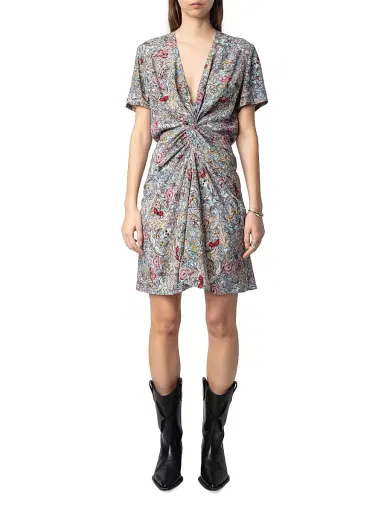 Zadig & Voltaire Women's Rozom British Flowers Minidress - Mist - Size XS | Thumbnail 2