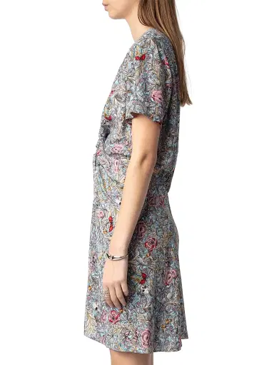 Zadig & Voltaire Women's Rozom British Flowers Minidress - Mist - Size XS | Thumbnail 4