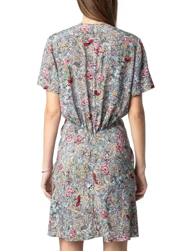 Zadig & Voltaire Women's Rozom British Flowers Minidress - Mist - Size XS | Thumbnail 5